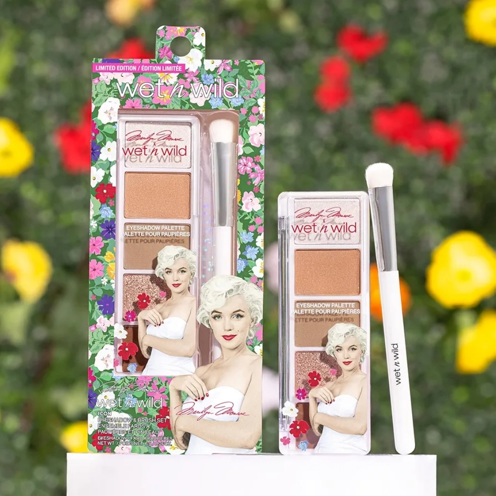 Wet n Wild X Marilyn Monroe Icon Eyeshadow & Brush Set, 5-Pan Eyeshadow Palette